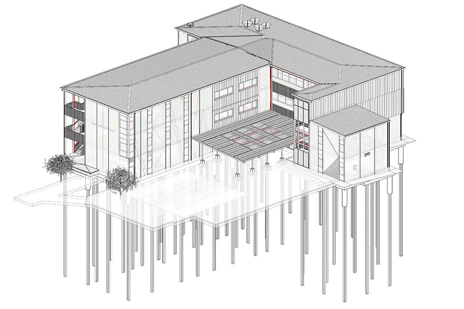 structural drawing cassidy construction de la salle college new classroom block