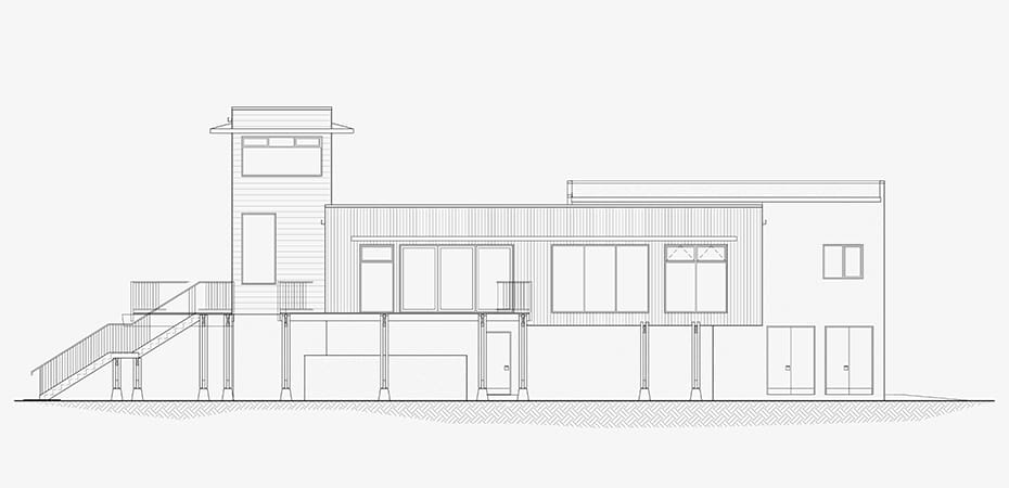 pukehina surf rescue club elevation drawing cassidy construction