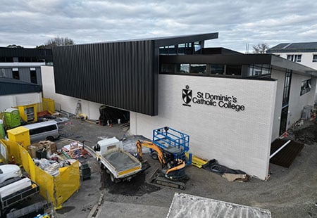 elevated view st dominic's progress august 2026
