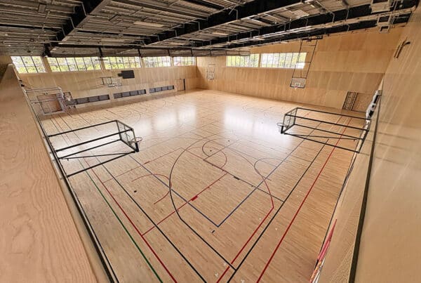 Liston College gym completed interior