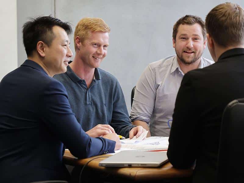 consultants meeting with cassidy construction team