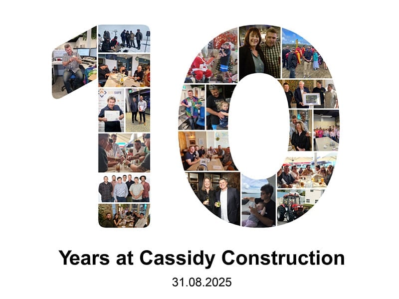 10 year anniversary card for a cassidy team member