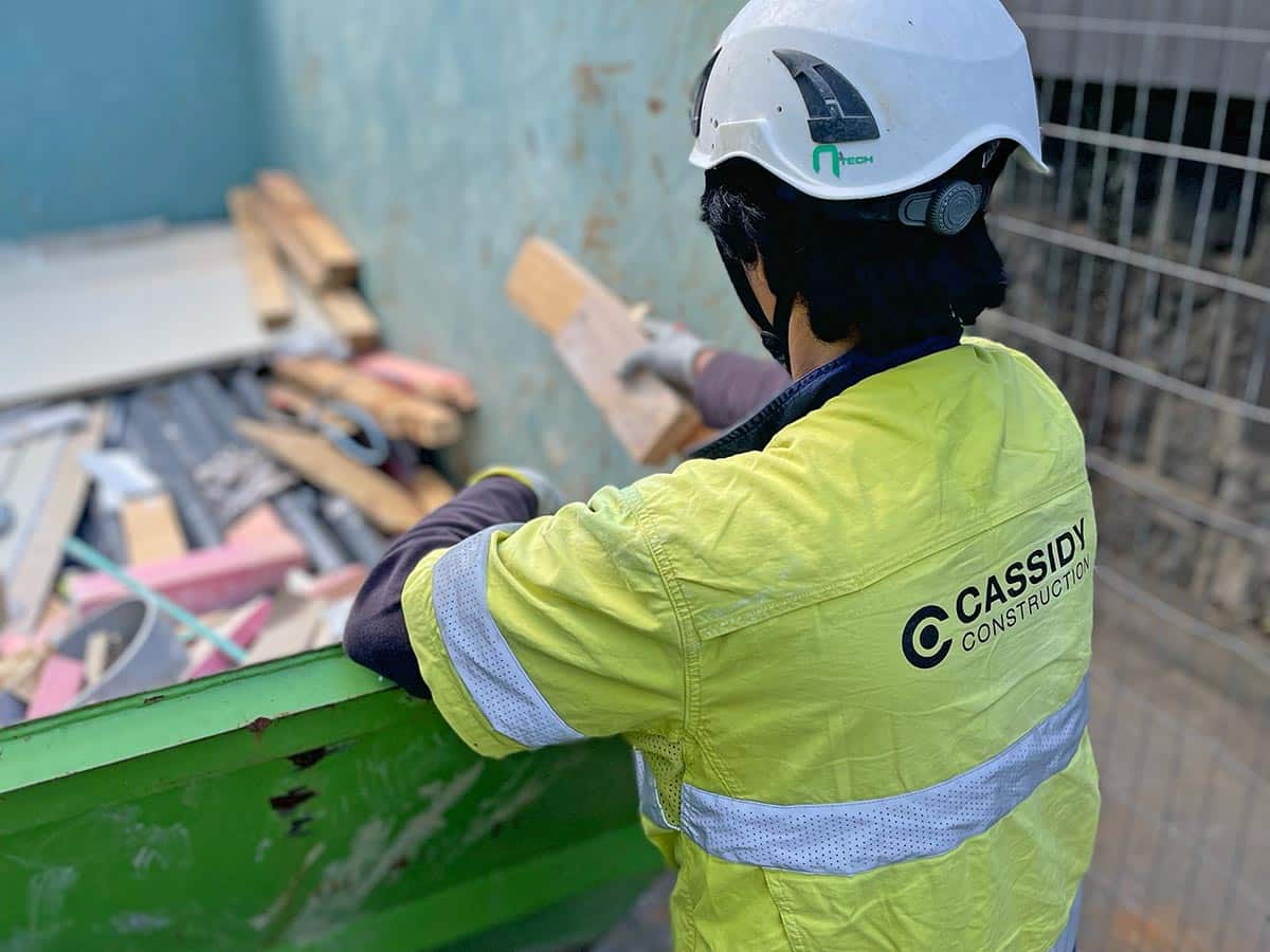 diverting site waste from landill cassidy construction