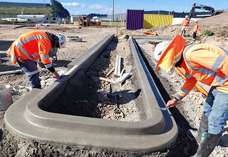 cassidy team working on kerbing detail