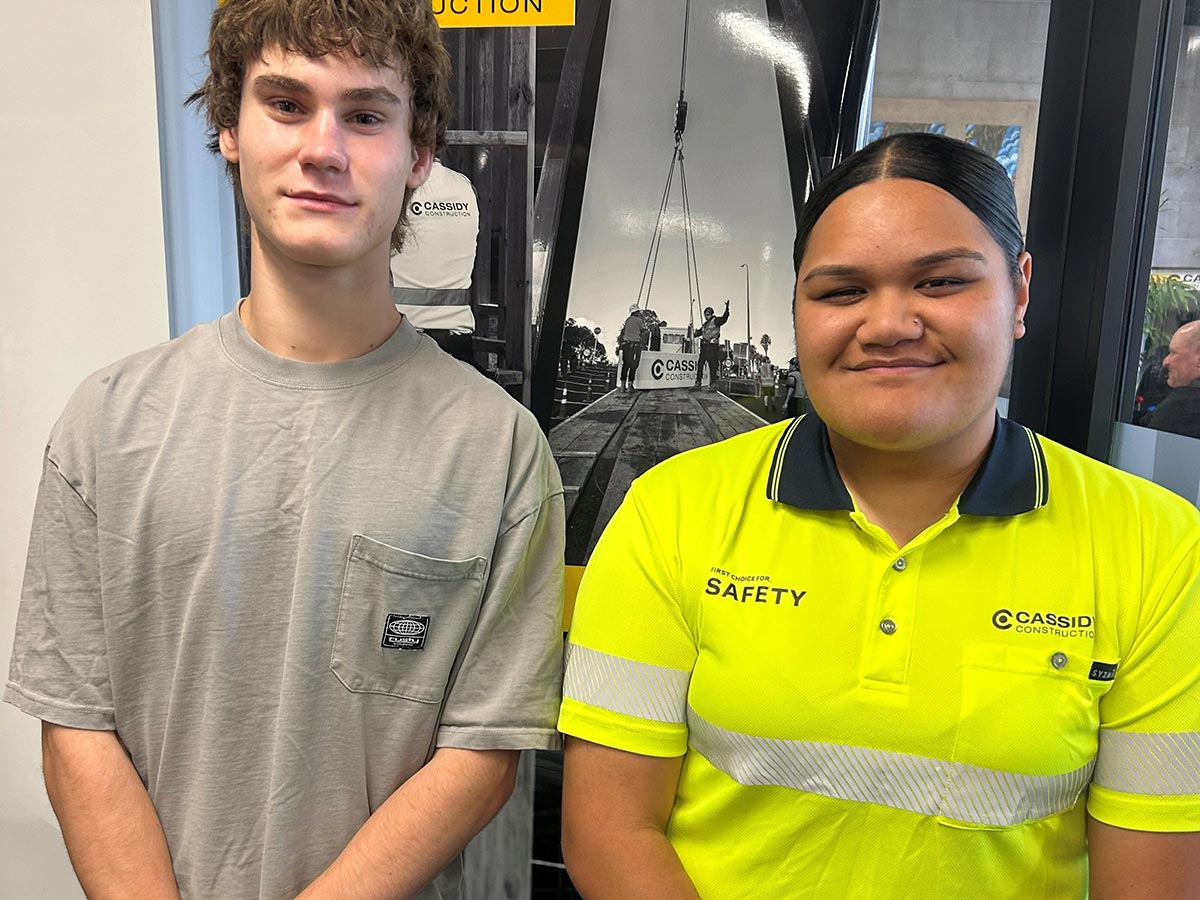 Ari Holt and Lile-Rose Sinisa new starters at Cassidy Construction