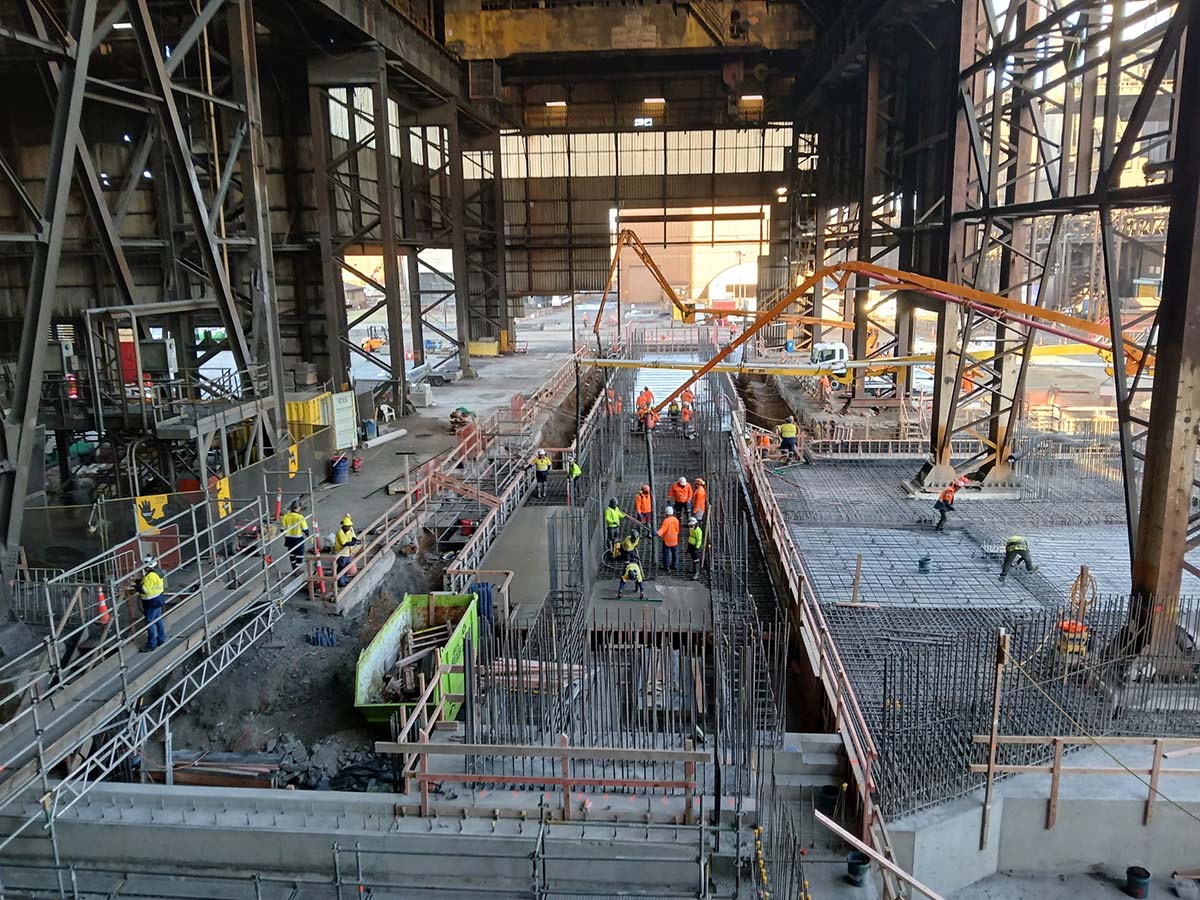 cassidy construction self performing works at glenbrook for nz steel