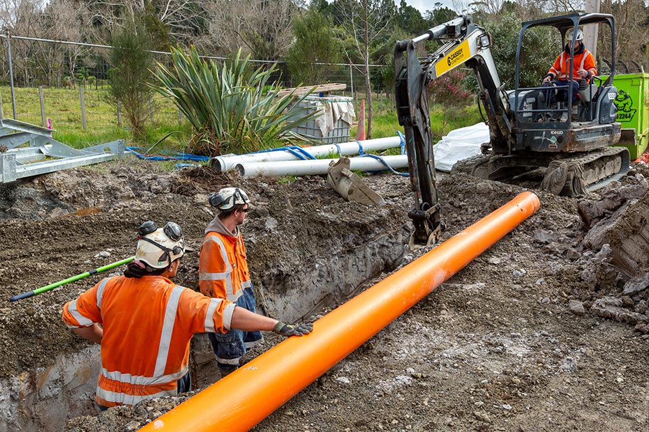 ducting works in progress at horseshoe bush road switchroom