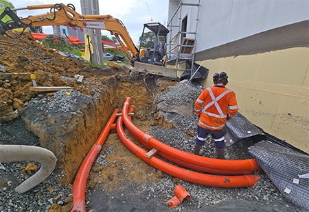 vector sandspit ducting installation by cassidy team
