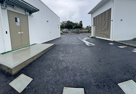 finished asphalt at sandspit susbstation