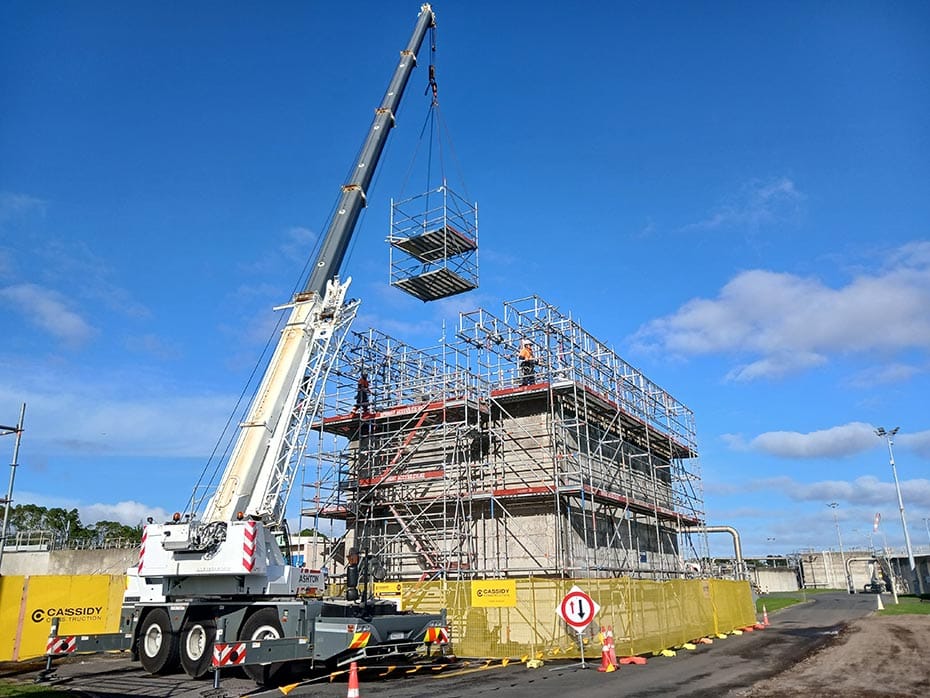 Māngere Waste Water Treatment Plant Splitter Box 1 scaffolding
