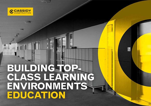 Cassidy Construction capability brochure cover Education