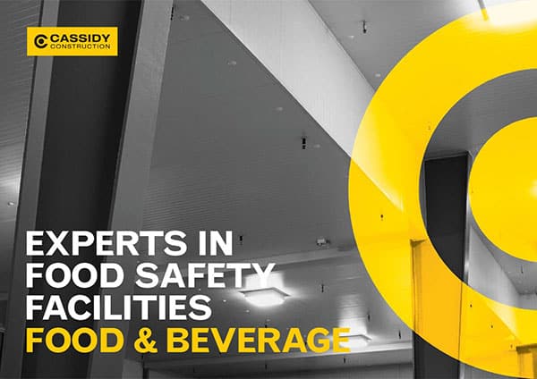 Cassidy Construction capability brochure cover Food & Beverage