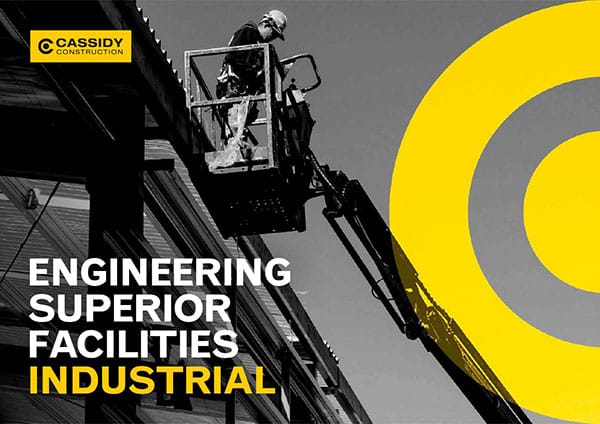 Cassidy Construction capability brochure cover Industrial