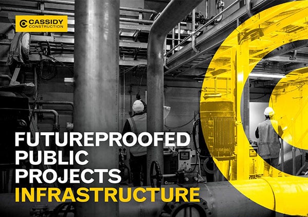 Cassidy Construction capability brochure cover Infrastructure