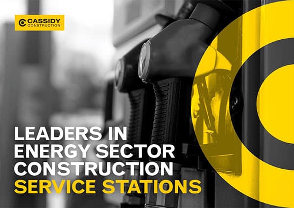 Cassidy Construction capability brochure cover Service Stations