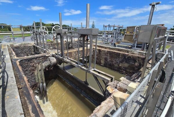Splitter Box concrete chamber at Māngere Waste Water Treatment Plant