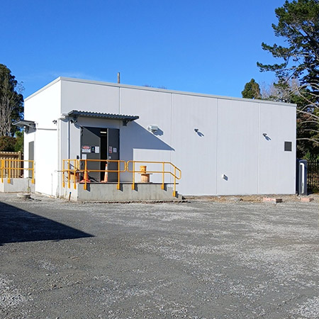 exterior view of substation near completion