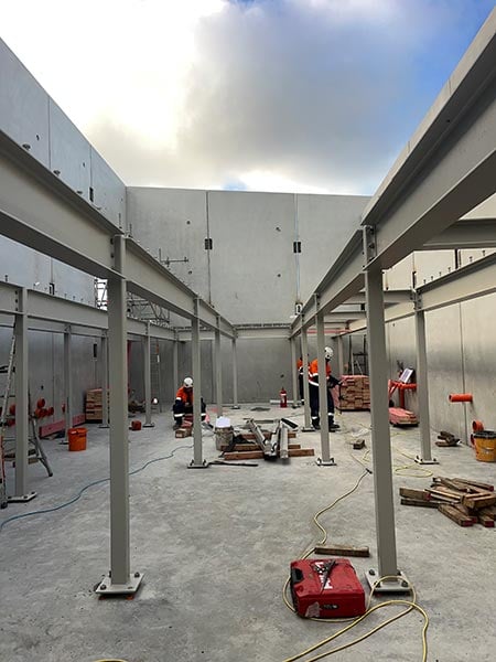 Vector Māngere site structural works in progress Cassidy Construction