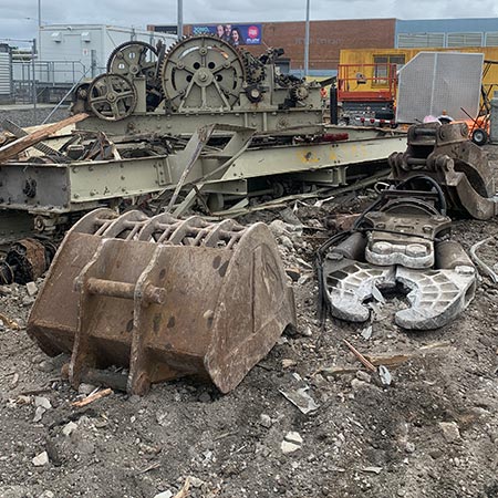 old electrical equipment salvaged from demolition of the old control room penrose