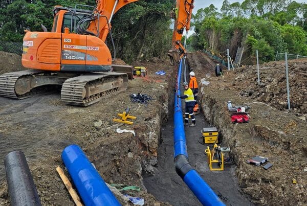 potable water pipework replacement in progress at māngere waste water treatment plant