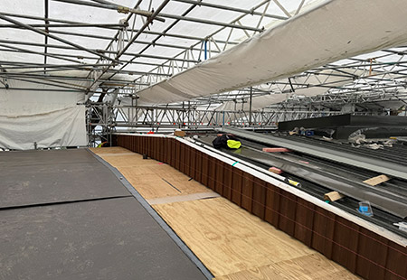 works in progress under shrink wrap