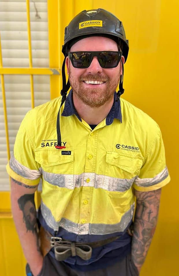 Smiling Cassidy Person on site at Liston College