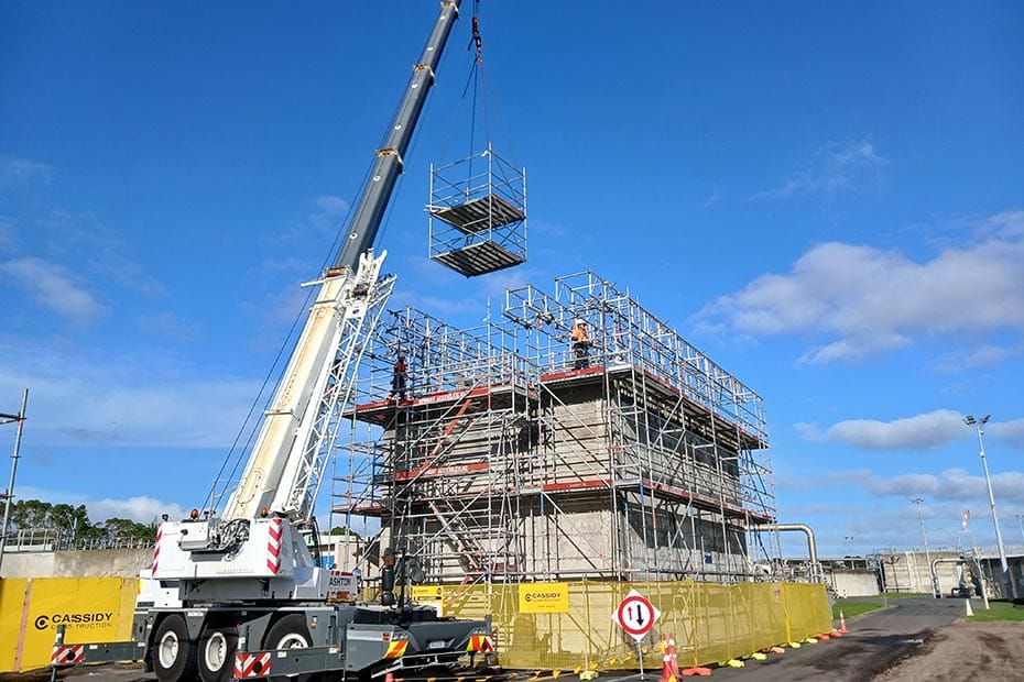 Māngere WWTP Splitter Box 1 with crane