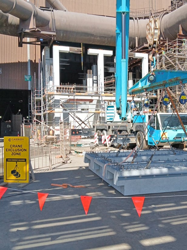 crane exclusion zone on site cassidy construction