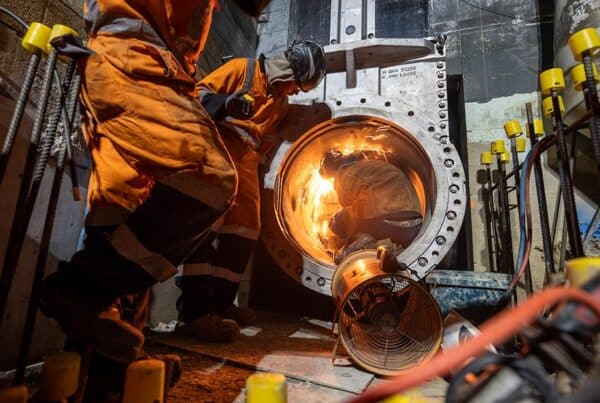 knife gate valve work in progress grit bypass works army bay