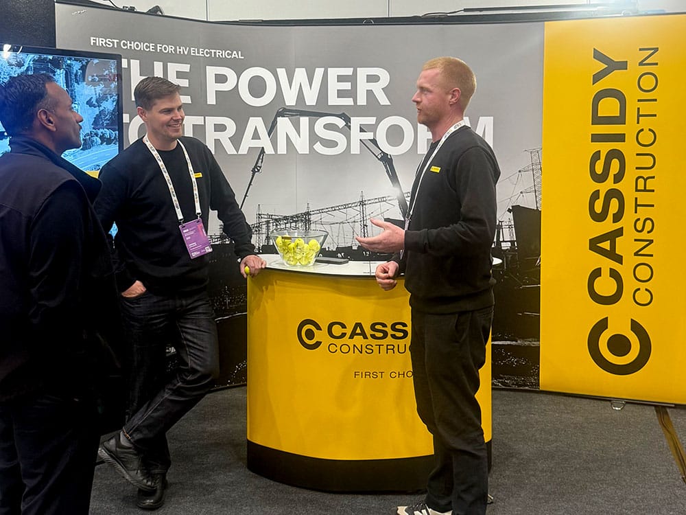 Electricity Engineers' Association Conference 2026 Cassidy Construction team making connections